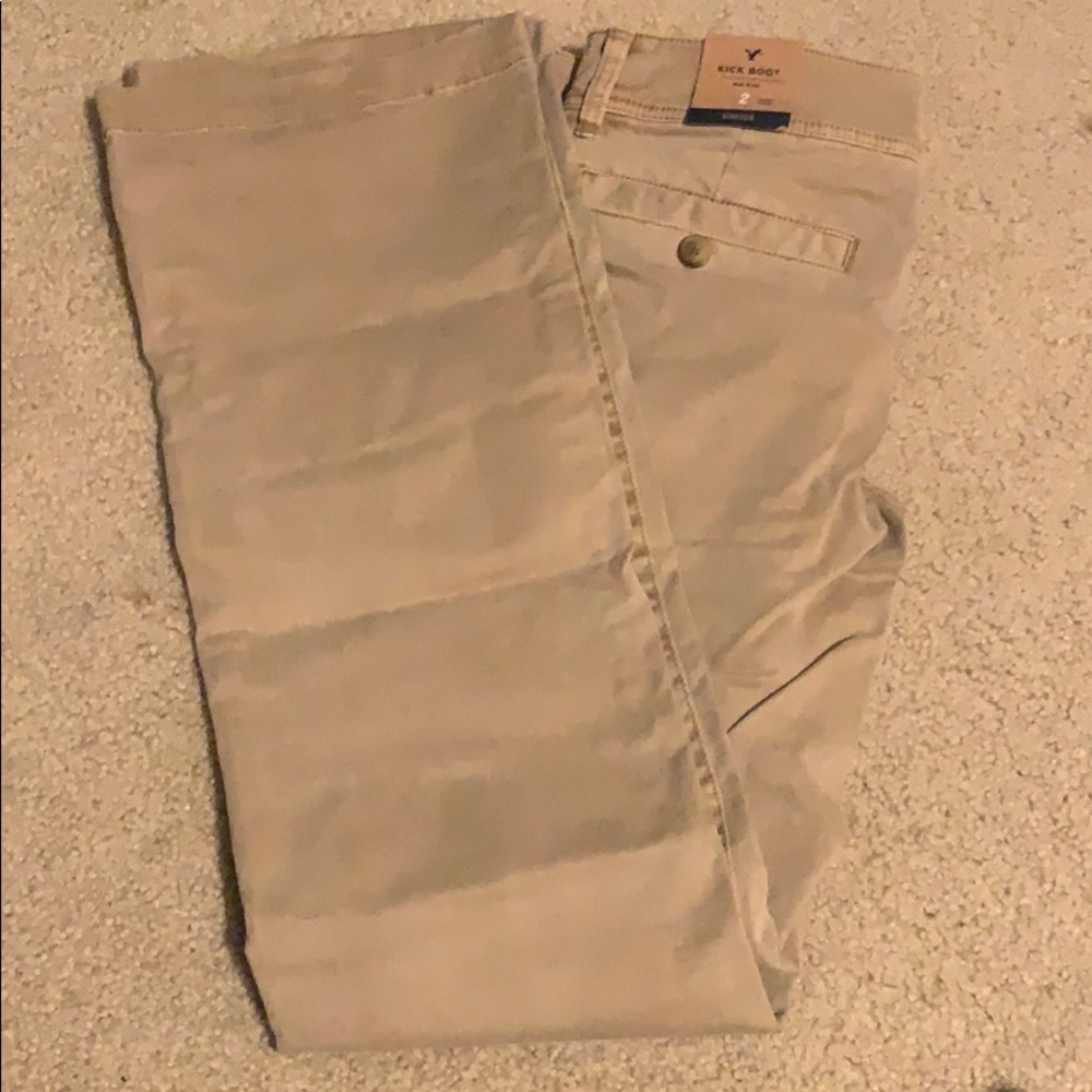 American Eagle khakis kick boot